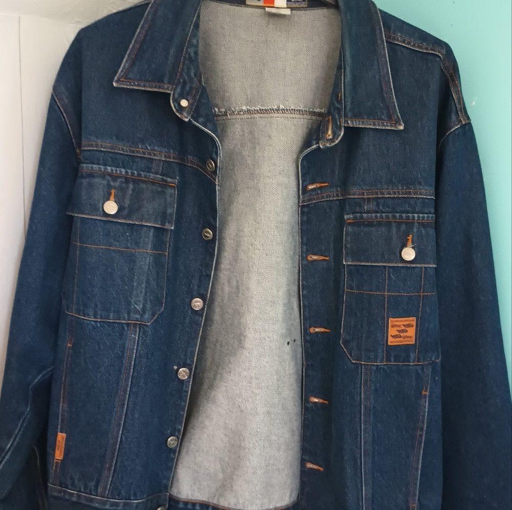 Headz Up Denim Jacket Men's X Large 100% Cotton